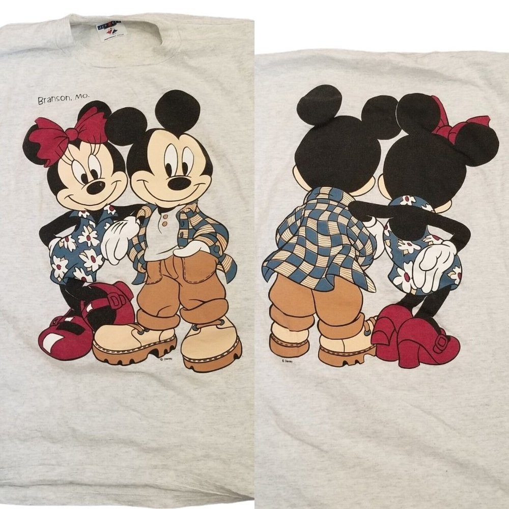 Disney Branson Missouri Mickey Minnie Mouse Graphic‎ Shirt double sided XL XXL